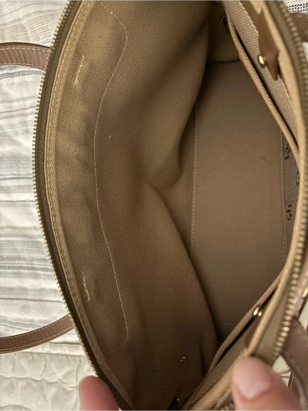 Vintage Dooney & Bourke Signature Monogram Canvas Tassel Tote Bag – Never Used